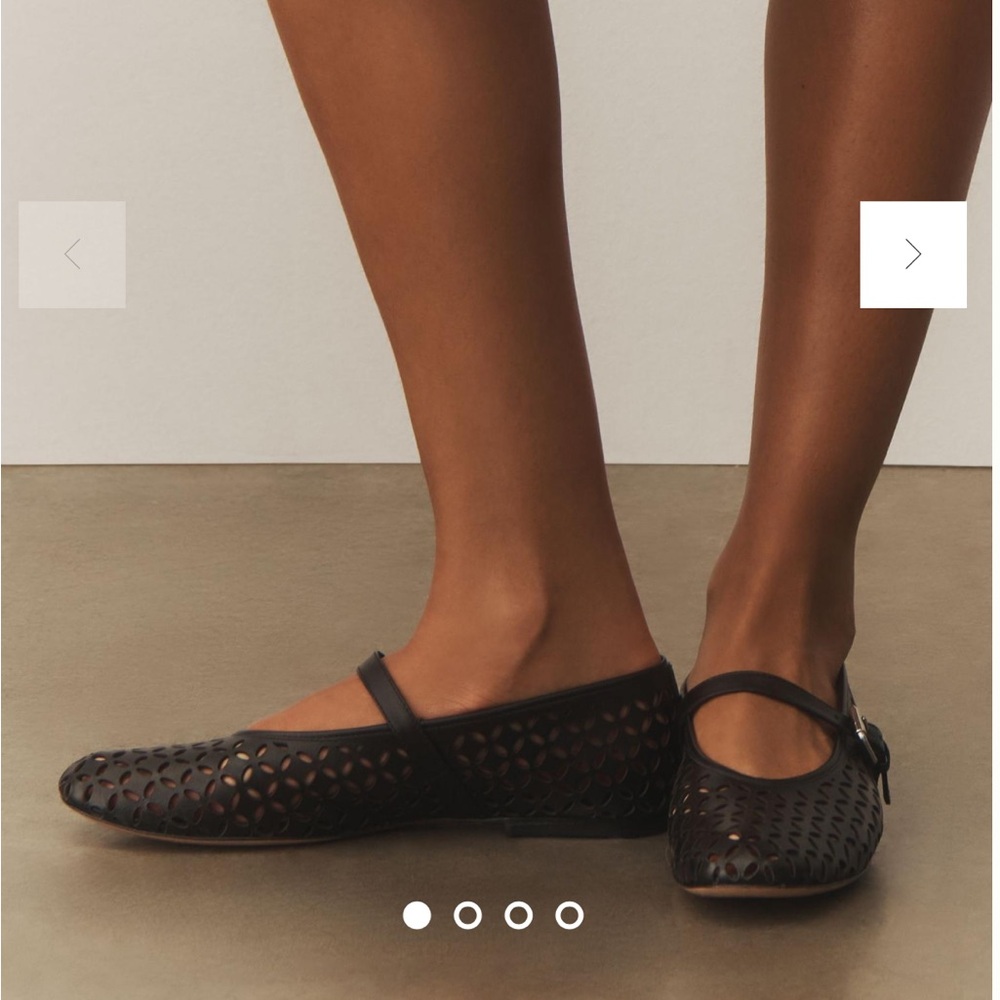 By Anthropologie Floral Cutout Flats